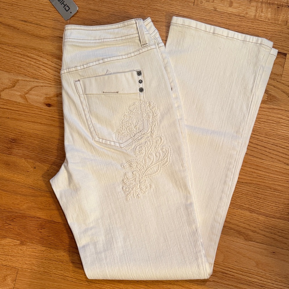 Chicos Winter Wheat Denim Jeans Size 0.5 NWT